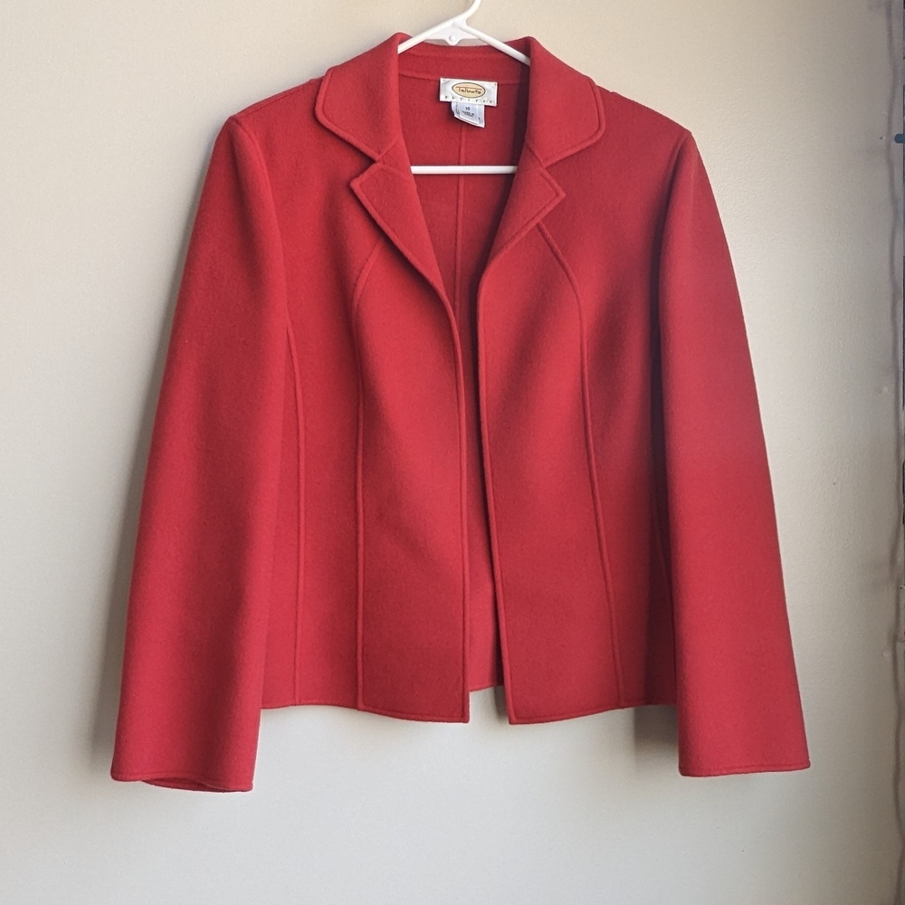 Women's Red Wool Blazer
